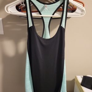 Black and mint color tank top, size medium